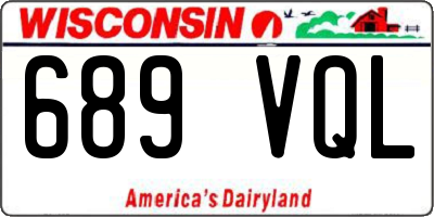 WI license plate 689VQL