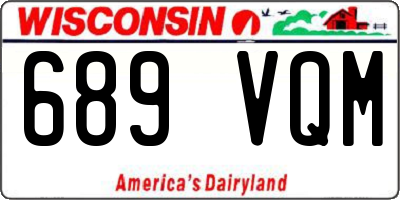 WI license plate 689VQM