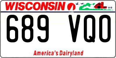 WI license plate 689VQO