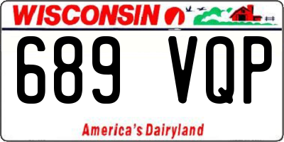 WI license plate 689VQP
