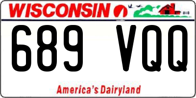 WI license plate 689VQQ