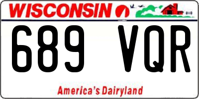 WI license plate 689VQR