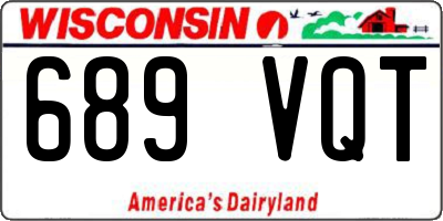 WI license plate 689VQT