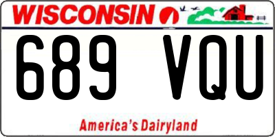 WI license plate 689VQU