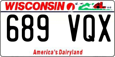 WI license plate 689VQX
