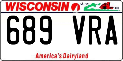 WI license plate 689VRA