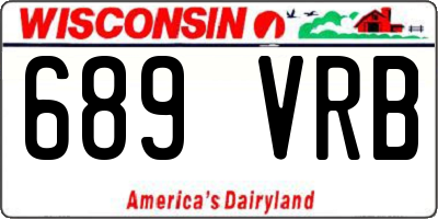 WI license plate 689VRB
