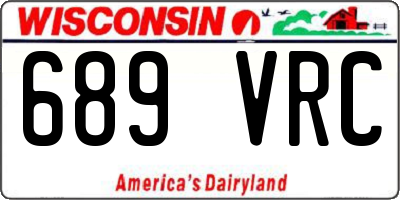 WI license plate 689VRC