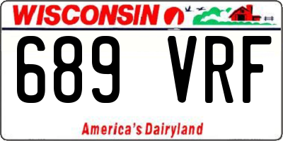 WI license plate 689VRF