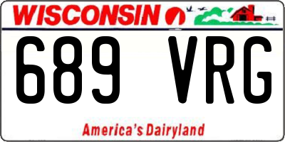 WI license plate 689VRG