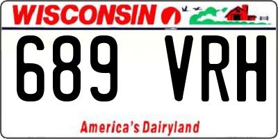 WI license plate 689VRH