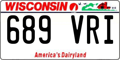 WI license plate 689VRI