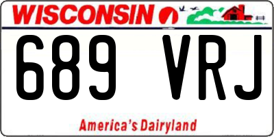 WI license plate 689VRJ