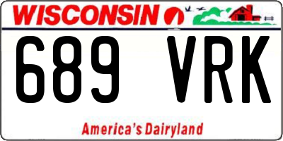 WI license plate 689VRK