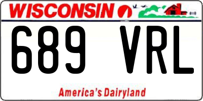 WI license plate 689VRL