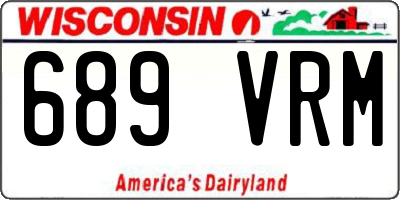 WI license plate 689VRM