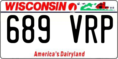 WI license plate 689VRP