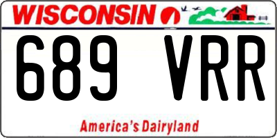 WI license plate 689VRR