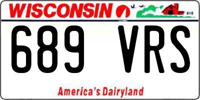 WI license plate 689VRS
