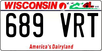 WI license plate 689VRT