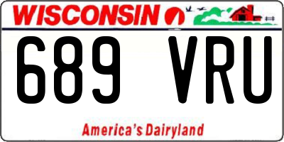WI license plate 689VRU