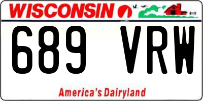 WI license plate 689VRW