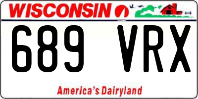 WI license plate 689VRX