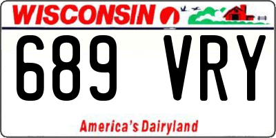 WI license plate 689VRY