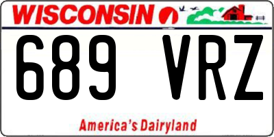 WI license plate 689VRZ
