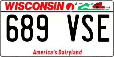 WI license plate 689VSE