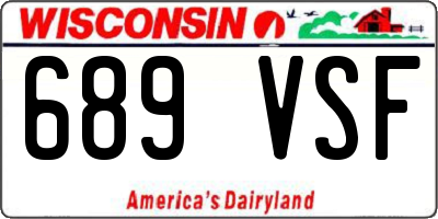 WI license plate 689VSF