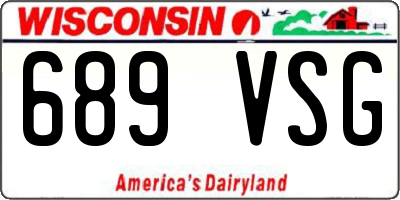 WI license plate 689VSG