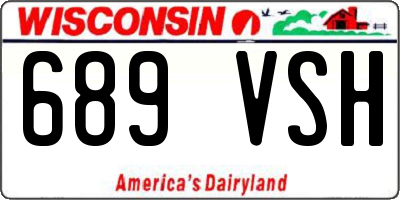 WI license plate 689VSH