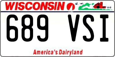 WI license plate 689VSI