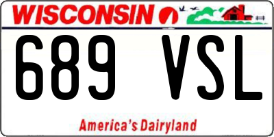 WI license plate 689VSL