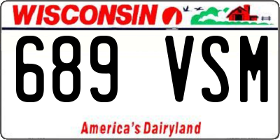 WI license plate 689VSM