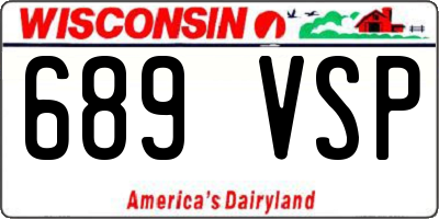 WI license plate 689VSP