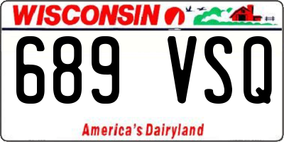 WI license plate 689VSQ