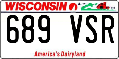 WI license plate 689VSR