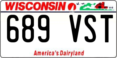 WI license plate 689VST