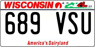WI license plate 689VSU