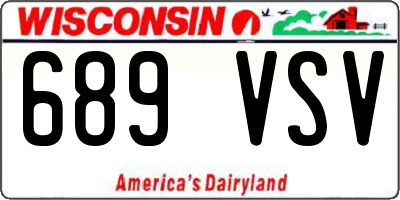 WI license plate 689VSV