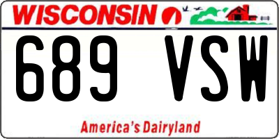 WI license plate 689VSW