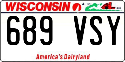 WI license plate 689VSY