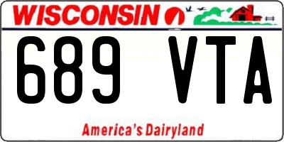 WI license plate 689VTA