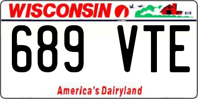 WI license plate 689VTE