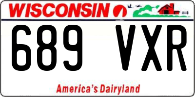 WI license plate 689VXR