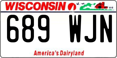 WI license plate 689WJN