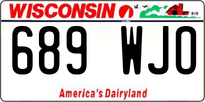 WI license plate 689WJO