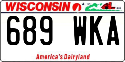 WI license plate 689WKA